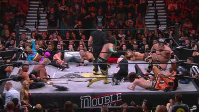 The Casino Battle Royale highlights the diverse members of All Elite Wrestling's poster