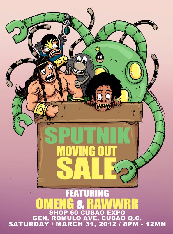 Sputnik Comic Shop with Omeng and Rawwrr signing