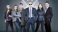 The cast of Marvel's Agents of S.H.I.E.L.D headed by Agent Phil Couson played by Clark Gregg.