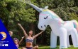 Giant Unicorn Yard Sprinkler feat